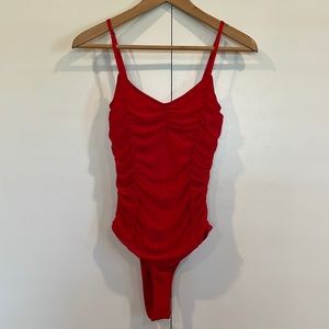 Free Press red ruched bodysuit
